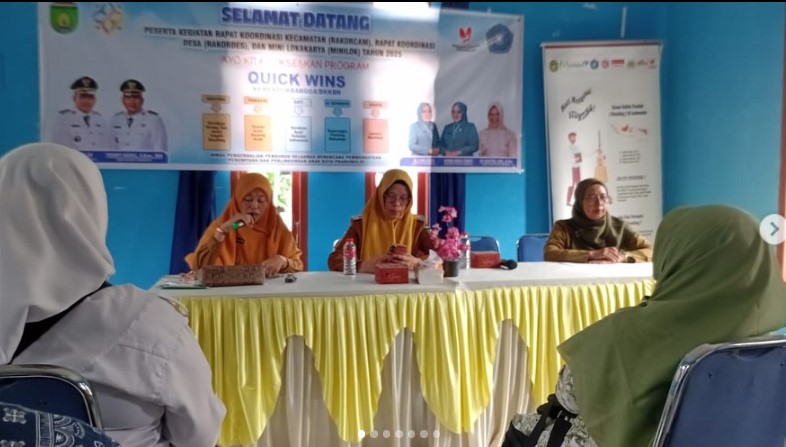 Kegiatan Rakorcab KB di wilayah kerja UPTD Puskesmas Tanjung Raman